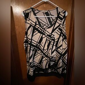 Roz & Ali Monochrome Abstract Dress